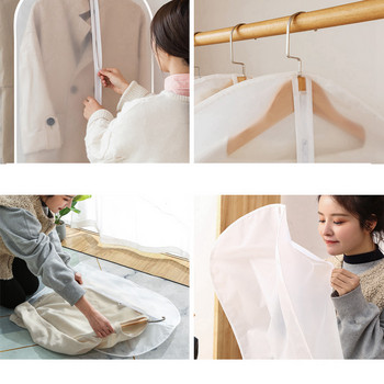 PEVA Κάλυμμα για τη σκόνη Μακρύ Φόρεμα Παλτό Κάλυμμα σκόνης Θήκη ντουλάπας Τσάντα αποθήκευσης ρούχων Ντουλάπες Κρεμαστά οργανωτή