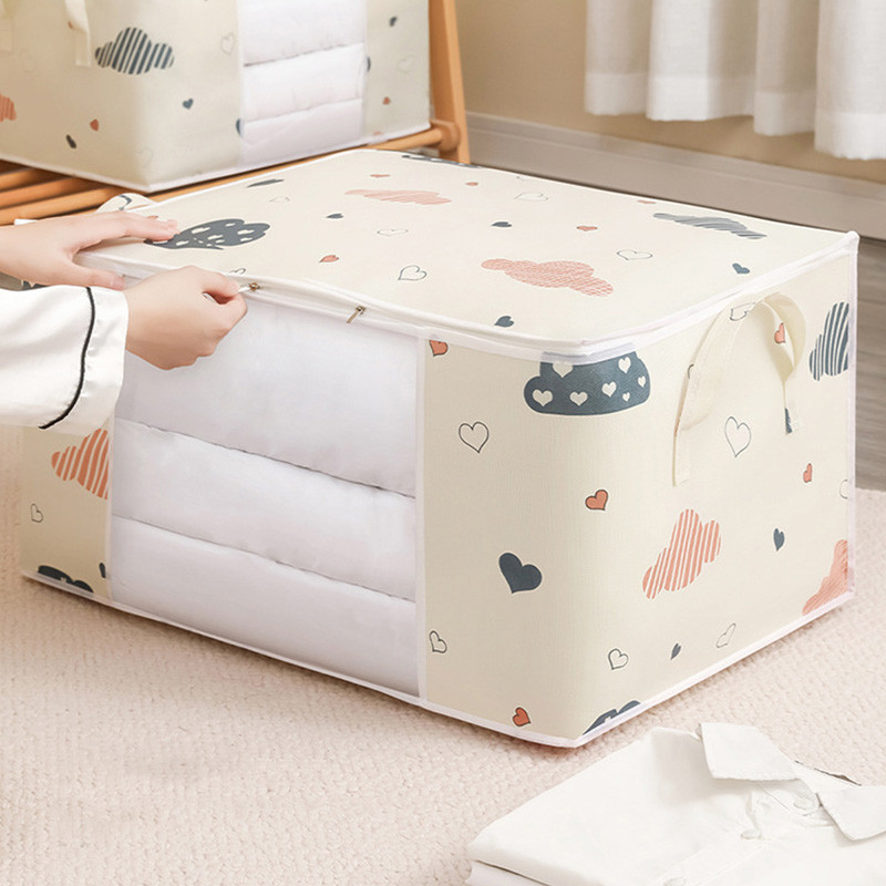 50/75L Vreća za pohranu popluna za odjeću Organizator za ormar od netkane tkanine za deku Džemper Otporan na prašinu Ormar za odjeću