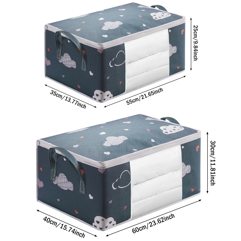 50/75L Vreća za pohranu popluna za odjeću Organizator za ormar od netkane tkanine za deku Džemper Otporan na prašinu Ormar za odjeću