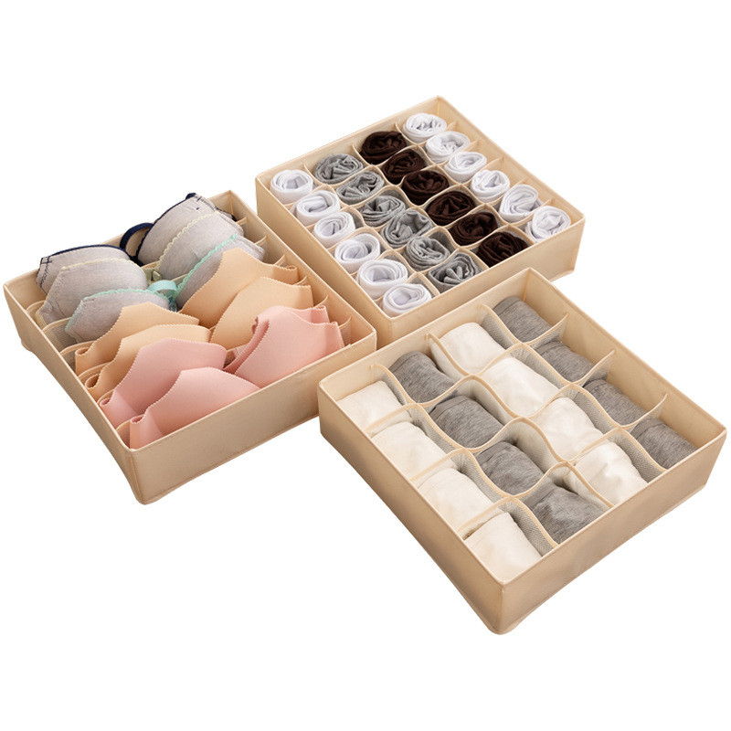 Kućna jednobojna kutija za skladištenje sklopivih čarapa Grudnjak Gaćice Organizator donjeg rublja