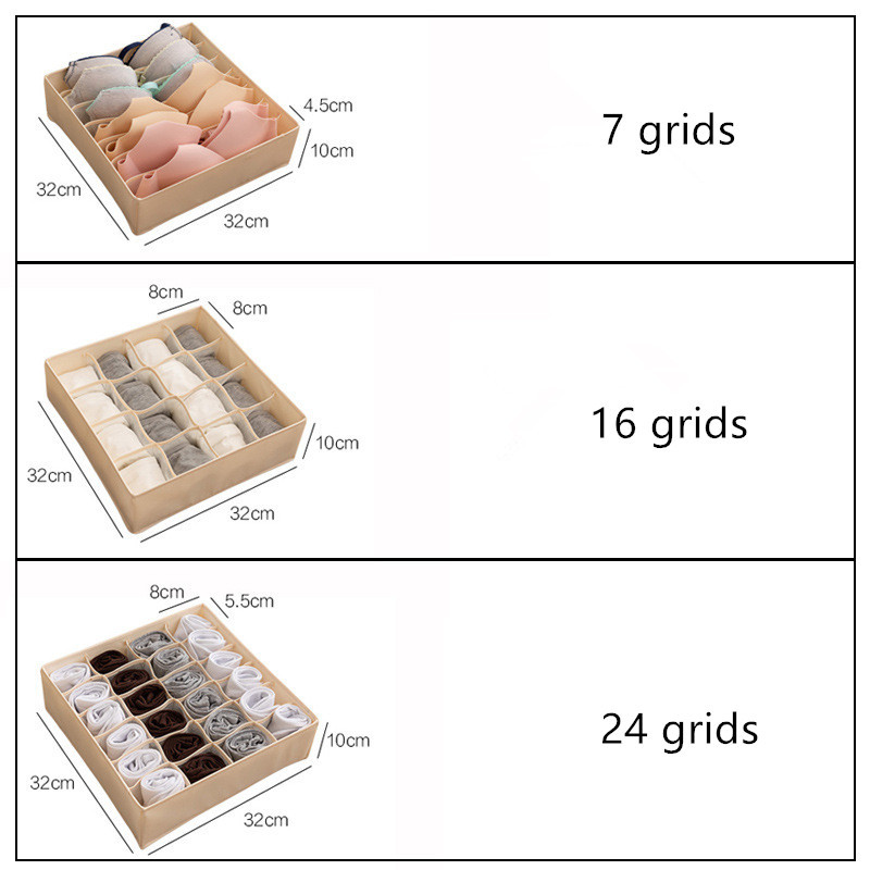 Kućna jednobojna kutija za skladištenje sklopivih čarapa Grudnjak Gaćice Organizator donjeg rublja