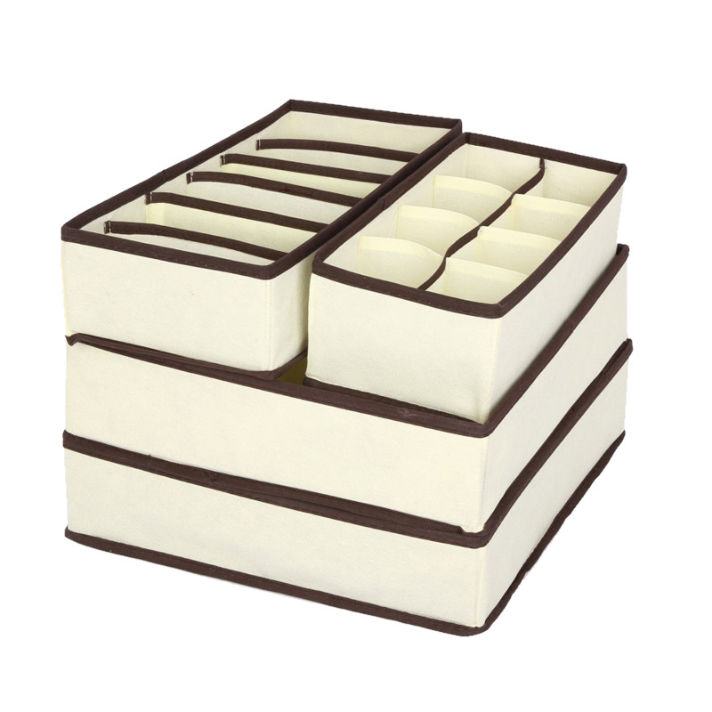Primite kutiju s pregradama za ladice za donje rublje s poklopcem ormara primite torbu za kućnu odjeću, čarape, kutiju za sadržaj trgovine više veličine