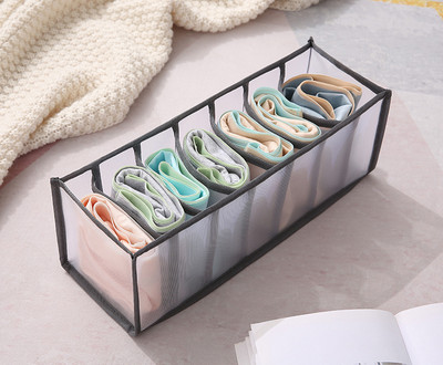 Čarape za grudnjak Organizator za donje rublje, Kutija za odlaganje donjeg rublja u ormaru, Sklopivi organizator za ladice, Mrežasti organizator za čarape za donje rublje