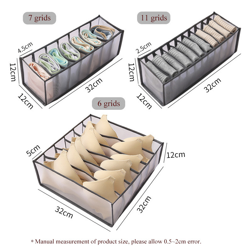 Čarape za grudnjak Organizator za donje rublje, Kutija za odlaganje donjeg rublja u ormaru, Sklopivi organizator za ladice, Mrežasti organizator za čarape za donje rublje