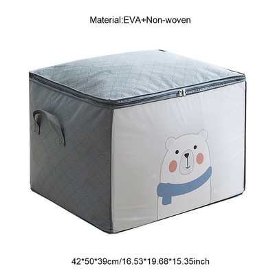 Poplun Organizator Odjeće Torba za pohranu Ormar Crtani prijenosna kutija Sklopivi jastuk Poplun Pokrivač Garderoba Premjestite kućni pribor