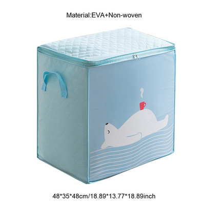 Poplun Organizator Odjeće Torba za pohranu Ormar Crtani prijenosna kutija Sklopivi jastuk Poplun Pokrivač Garderoba Premjestite kućni pribor