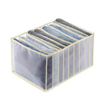 Кутия за съхранение на дънки Гардероб Органайзер Чекмедже Разделител Кутии Органайзер за бикини Сгъваеми органайзери за бельо Съхранение за Кутия за дрехи