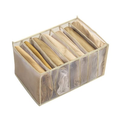 Кутия за съхранение на дънки Гардероб Органайзер Чекмедже Разделител Кутии Органайзер за бикини Сгъваеми органайзери за бельо Съхранение за Кутия за дрехи