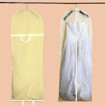 Μεγάλο για νυφικό Κάλυμμα για τη σκόνη Φόρεμα με φερμουάρ Αδιάβροχο κάλυμμα τσάντα αποθήκευσης Πτυσσόμενη θήκη για ρούχα ενδυμάτων