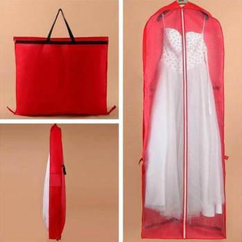Голяма за сватбена рокля Прахозащитен капак Рокля с цип Прахоустойчив калъф Чанта за съхранение Сгъваема калъфка за дрехи Нетъкан протектор