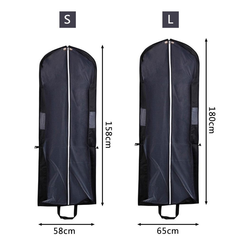 Liela kāzu kleitai Putekļu pārsegs Rāvējslēdzējs Kleita Putekļu necaurlaidīgs Pārvalks Uzglabāšanas soma Salokāms Apģērbu Apģērbu Korpuss Neausts aizsargs