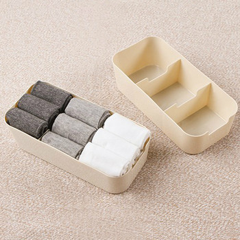 Кошница за съхранение гардероб чанта за съхранение дамски мъжки чорапи кутия за съхранение бельо пластмасов контейнер козметика кутия за довършване на работния плот