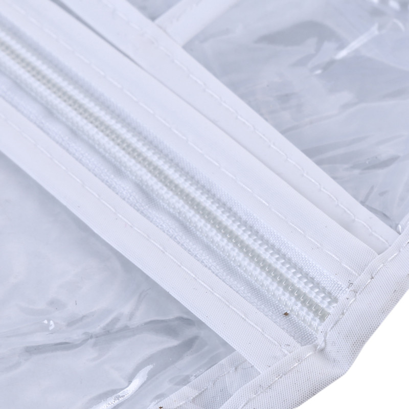 Caurspīdīgs sieta dzijas kāzu kleitu putekļu pārklājs ar rāvējslēdzēju Līgavas kleitas uzglabāšanas soma Apģērba apģērbi Korpusa apģērbi Putekļu necaurlaidīgs vāks