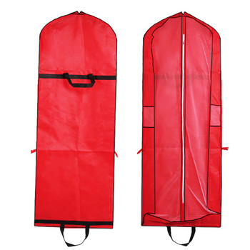 Нетъкан текстил Булчинска рокля Прахозащитно покритие Чанта за съхранение на дрехи Сгъваема ръчна чанта за двойна употреба Удължаване на уголемяване на чанта за съхранение
