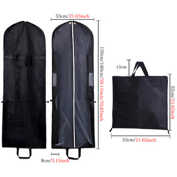 Нетъкан текстил Булчинска рокля Прахозащитно покритие Чанта за съхранение на дрехи Сгъваема ръчна чанта за двойна употреба Удължаване на уголемяване на чанта за съхранение