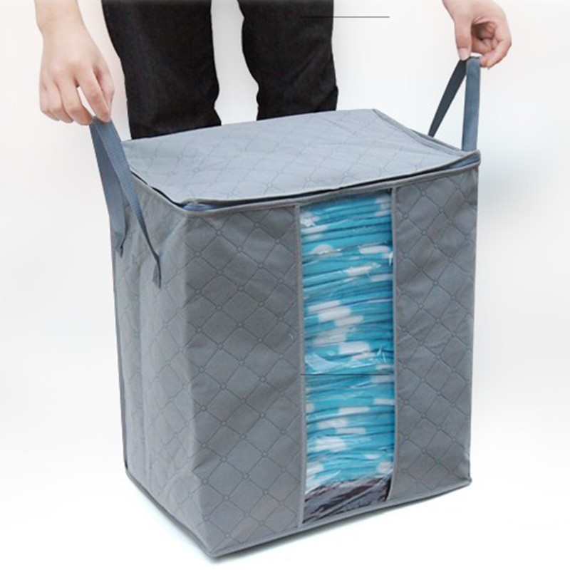Sklopiva torba za kućnu pohranu Velika vreća za pohranu popluna s ručkama Prijenosna vreća za pohranu odjeće s patentnim zatvaračem, deka, Organizator