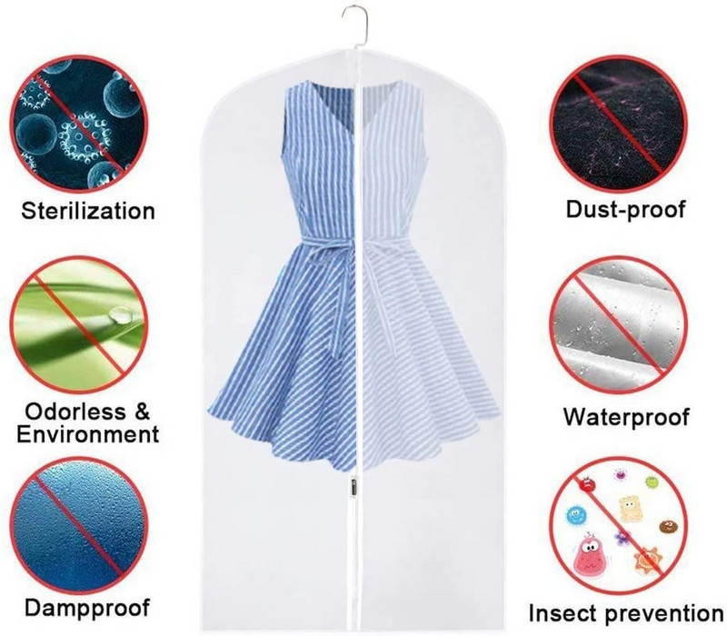 Vruća odjeća Navlaka za prašinu Viseći odjevni predmet Haljina Odjeća Odijelo Vreće za pohranu kaputa Prozirna garderoba Torba za odjeću koja se može prati