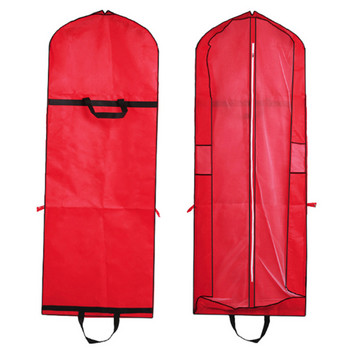 Μη υφαντό νυφικό κάλυμμα σκόνης Τσάντα αποθήκευσης ρούχων Πτυσσόμενη τσάντα διπλής χρήσης