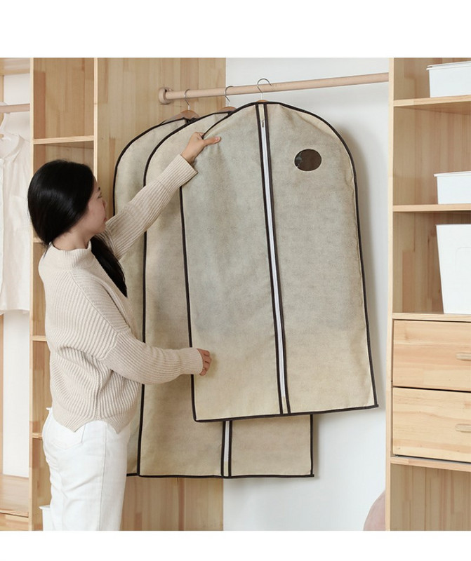 Viseća odjeća Navlaka za prašinu Navlaka za kaput Navlaka za odijelo Dugačka netkana torba za pohranu Vreća za prašinu Kaput Navlaka za prašinu Proizvodi za pohranu u kućanstvu