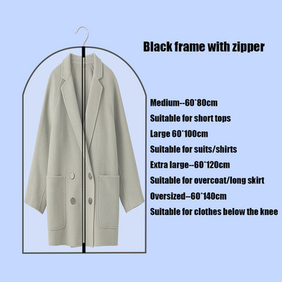 Tops Apģērbi Piekarināms Apģērbs Kleita Apģērbs Uzvalks Mētelis Putekļu aizsargs Mājas Uzglabāšanas Soma Soma Soma Organizators Garderobe Piekarināmi Apģērbi