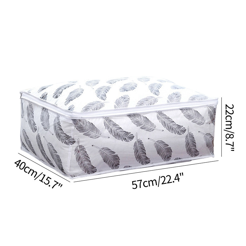 Poplun Odjeća Pokrivač Vreće za organizatore s patentnim zatvaračem Sklopive torbe za pohranu s otisnutim lišćem za završnu obradu doma Vreća za prašinu Vodootporna