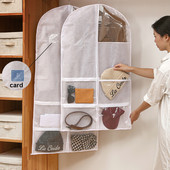 Torbe za dječju plesnu odjeću s četiri džepa za dodatke, sklopiva viseća navlaka za odjeću, torba za odlaganje odjeće u ormaru, haljina, navlaka za prašinu