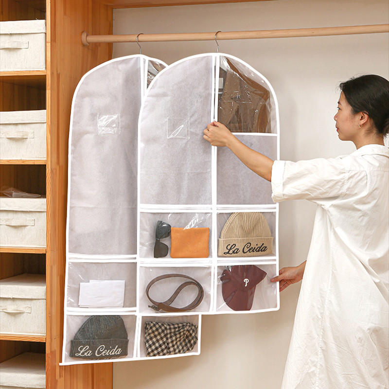 Torbe za dječju plesnu odjeću s četiri džepa za dodatke, sklopiva viseća navlaka za odjeću, torba za odlaganje odjeće u ormaru, haljina, navlaka za prašinu