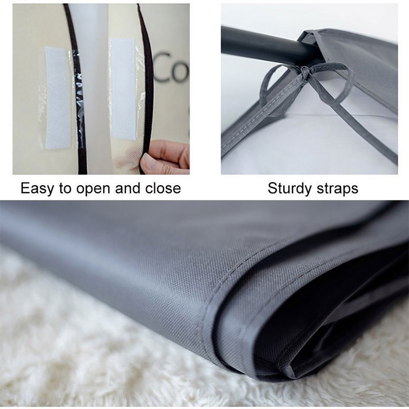 Navlaka za odjeću za prašinu Torbe za odjeću za pohranu odjeće Netkana tkanina PVC vidljivi prozor Jakna otporna na prašinu Viseći organizator Navlaka