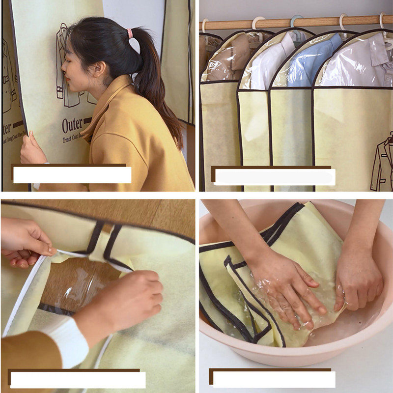 Κρεμαστό κάλυμμα ρούχων με κοστούμι με φερμουάρ Εξωτερικό φόρεμα πάνω κάτω ρούχο Αδιάβροχο ρούχο Προστασία αποθήκευσης Organizer θήκη θήκης