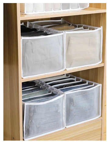 Organizator za donje rublje Pregrada za ladice Sklopiva prijenosna torba za pohranu velikog kapaciteta s odvojenim mrežnim organizatorom za ormarić