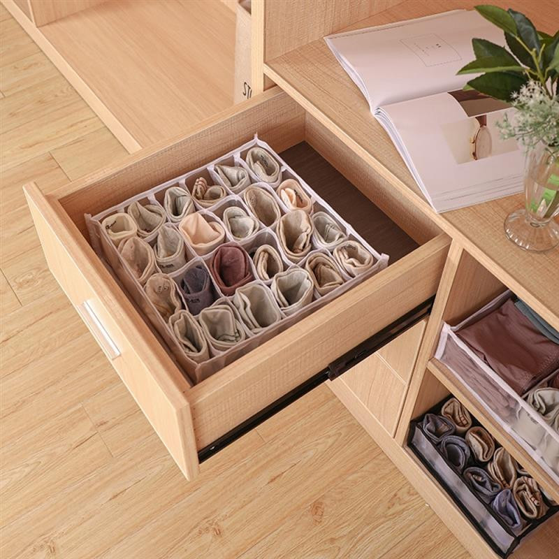 Organizator za donje rublje Pregrada za ladice Sklopiva prijenosna torba za pohranu velikog kapaciteta s odvojenim mrežnim organizatorom za ormarić