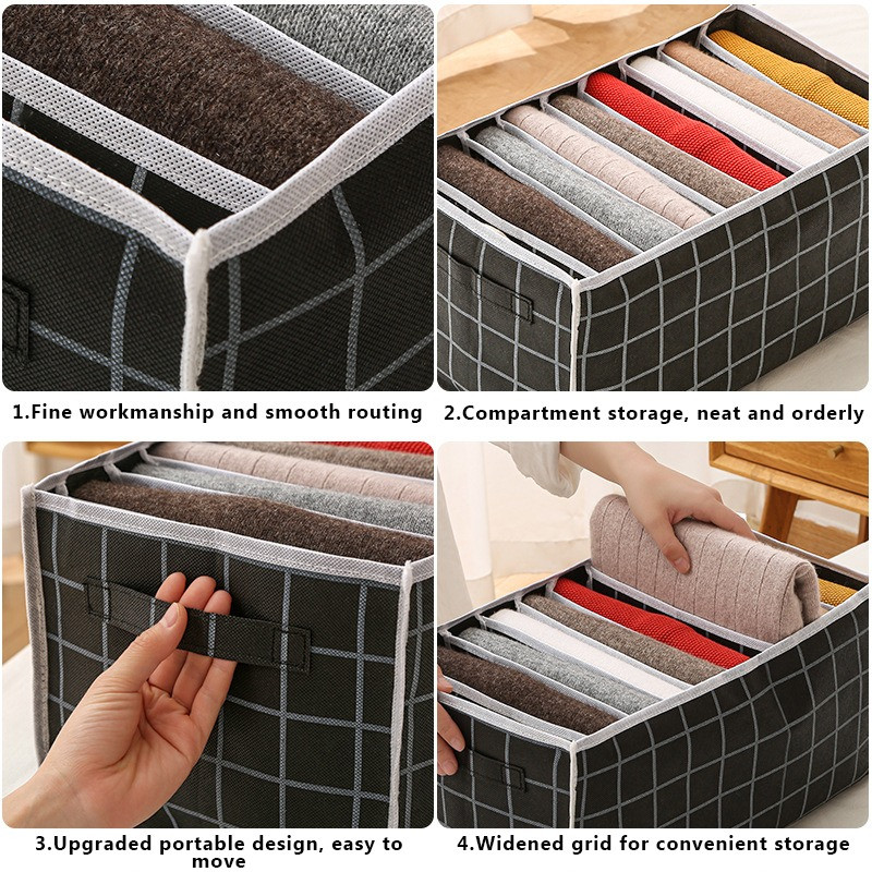 Skapja organizators apakšveļai zeķēm Mājas skapja sadalītājs Uzglabāšanas kaste Glabāšanas organizators drēbēm Salokāmu atvilktņu organizators