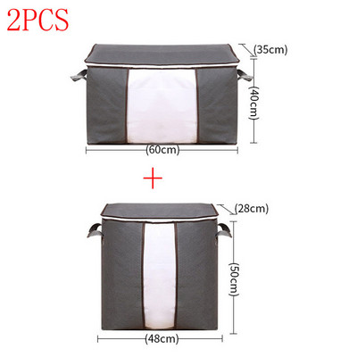 Salokāms skapis Organizators Apģērbu glabāšanas somas Segas Glabāšana ar skaidru logu, pastiprinātu rokturi un izturīgu rāvējslēdzēju