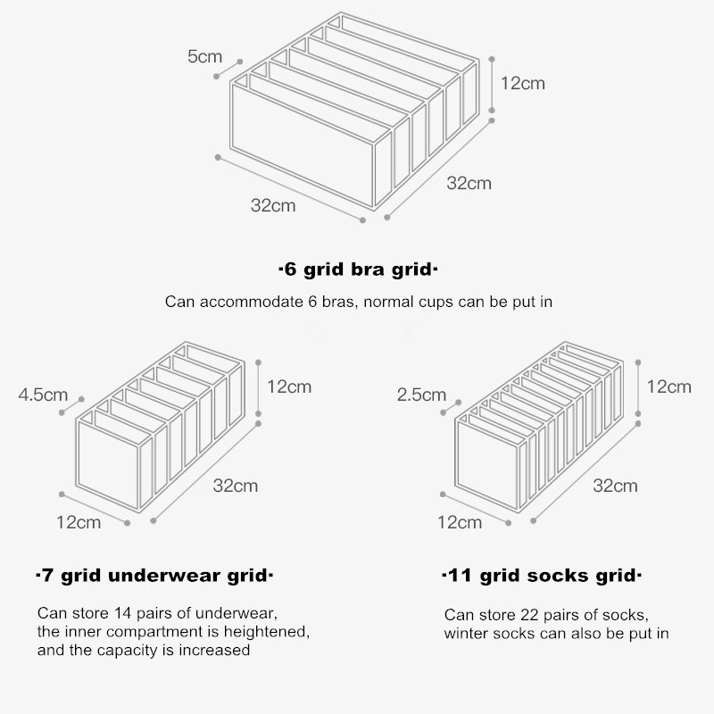 1kom donje rublje Grudnjak Čarape Gaćice Kutija za pohranu Ormarić Organizatori Ormar Organizacija kućne sobe Ladica Pregrada Spavaonica Uštedite prostor