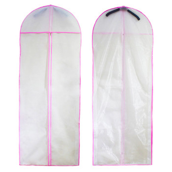 180cm Πλενόμενη καθαρή μεγάλη τσάντα ενδυμάτων Μακριά προστατευτικό νυφικού Κοστούμια χορού Κοστούμια Φόρεμα Παλτό Ανθεκτικό στη σκόνη Κάλυμμα Τσάντα αποθήκευσης