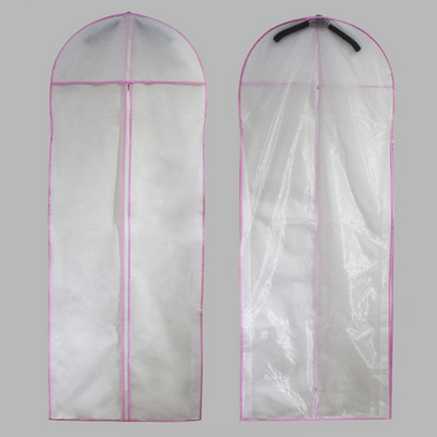 180cm Πλενόμενη καθαρή μεγάλη τσάντα ενδυμάτων Μακριά προστατευτικό νυφικού Κοστούμια χορού Κοστούμια Φόρεμα Παλτό Ανθεκτικό στη σκόνη Κάλυμμα Τσάντα αποθήκευσης