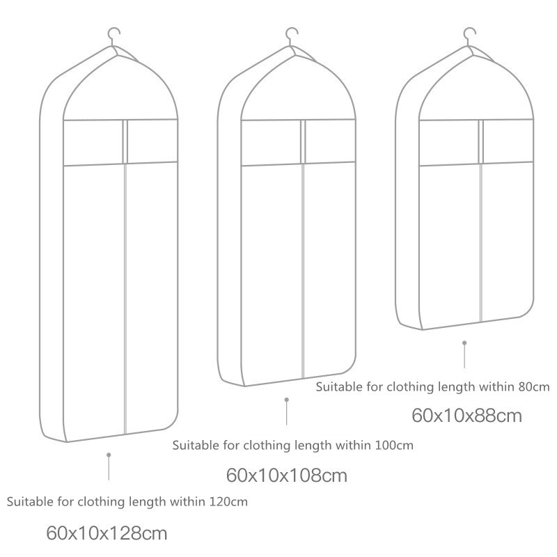 Ormar Viseći poklopac za prašinu Prozirna odjeća Vreće za pohranu otporne na prašinu Kaput Odjevni predmet Odijelo Organizator Ormar Navlaka za prašinu za dom