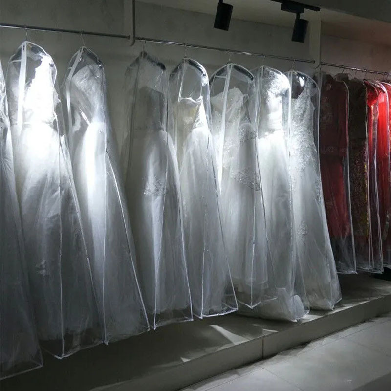 Moderna prozirna vjenčanica Viseći poklopac za prašinu Odjeća Otporna na prašinu Torba za pohranu Odijelo Zaštitna torbica Debela viseća torba za organizatore