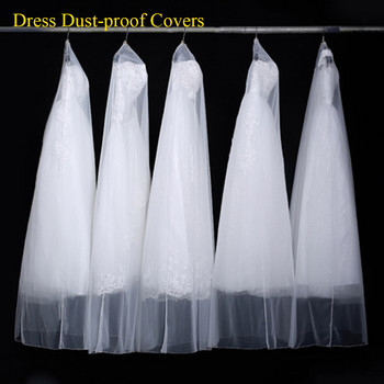 Καλύμματα με προστασία από τη σκόνη Τσάντες αποθήκευσης νυφικό φόρεμα προστατευτικό ρούχων Κάλυμμα ενδυμάτων Διάφανη θήκη ντουλάπας