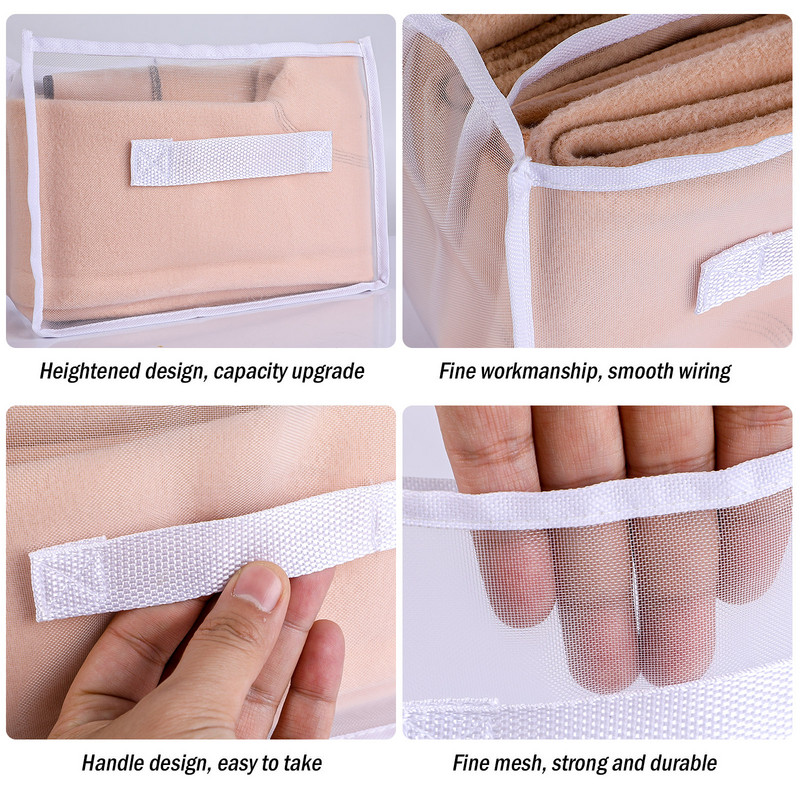 Suur riiete pükste hoiukast koos keskmise lauakapiga virnastatav organiseerija konteiner riidekapp aluspesu sokk rinnahoidja