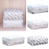 1 τμχ Hot sale Πτυσσόμενη τσάντα αποθήκευσης πάπλωμα με φτερό εκτύπωσης για σπίτι Ρούχα πάπλωμα μαξιλάρι Κουβέρτα αποθήκευσης Τσάντα ταξιδιού Αποσκευές οργάνωσης