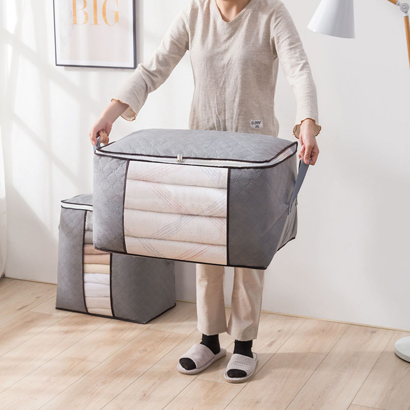 Сгъваема модна чанта за съхранение Одеяло за дрехи Голям капацитет Шкаф за юрган Пуловер Органайзер Чанти Органайзер за шкаф Аксесоари