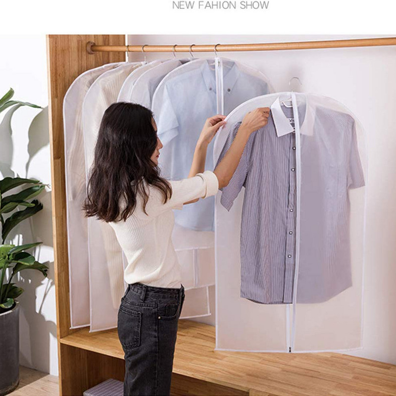 2PCS Odjeća Visi Garment Haljina Odjeća Odijelo Kaput Navlaka za prašinu Kućna torbica za pohranu torbica Torbica Organizator Ormar Viseća odjeća