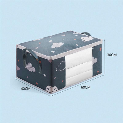 Poplune Vreće za pohranu s patentnim zatvaračem Sklopivi organizator Velika odjeća Prijenosna vidljiva torbica za skupljanje vlage Kutija za kućanstvo