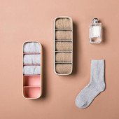 Kutija za pohranu čarapa Više odjeljaka Plastične čarape protiv deformiranja Ladica za donje rublje Organizator Kutija za kućno donje rublje Organizadore