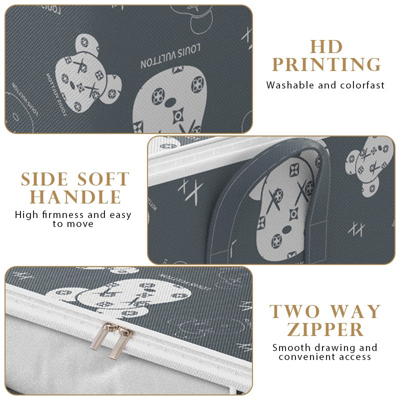 Vreća za pohranu popluna velikog kapaciteta Ormar otporan na prašinu Garderoba poplun Organizator odjeće Pokrivač za kućanstvo Vreće za sortiranje na patentni zatvarač Torba za selidbu