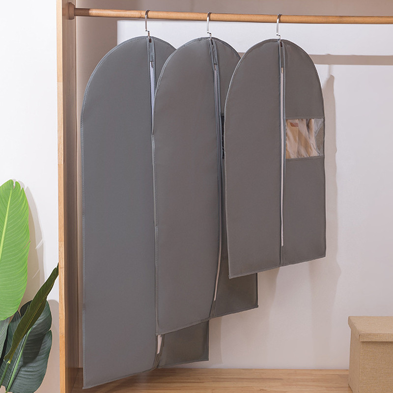 1PC odjeće navlaka za prašinu s vidljivim prozorom Jakna haljina otporna na prašinu Vreća za pohranu Zip zatvarač Ormar Završna torbica Netkani organizator