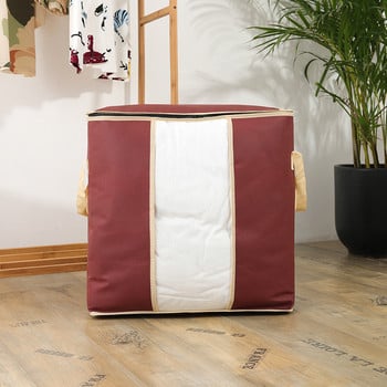 1 брой чистоцветна нетъкана прахоустойчива чанта за съхранение Голяма вместимост Чанта за сортиране на дрехи за преместване на пътуване Чанта за опаковане на багаж
