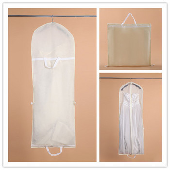 Μεγάλο για νυφικό Κάλυμμα σκόνης Φόρεμα με φερμουάρ Αδιάβροχο κάλυμμα τσάντα αποθήκευσης Πτυσσόμενη θήκη για ρούχα ενδυμάτων