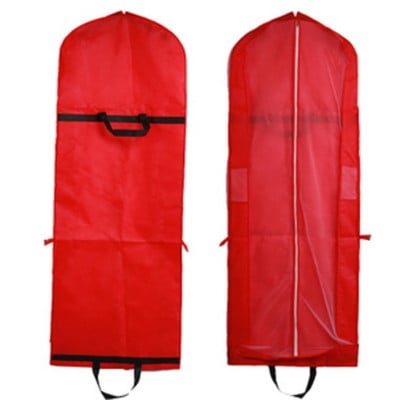 Μεγάλο για νυφικό Κάλυμμα σκόνης Φόρεμα με φερμουάρ Αδιάβροχο κάλυμμα τσάντα αποθήκευσης Πτυσσόμενη θήκη για ρούχα ενδυμάτων